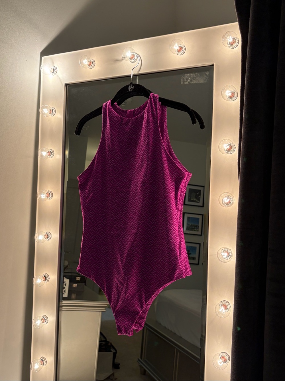 Fendi SKIMS Purple Logo-Print
Bodysuit